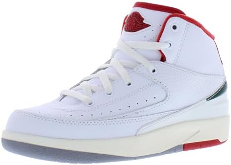 Air Jordan 2 バスケットボールシューズ ホワイト/レッド Amazon.com | Jordan Little Kid's 2 Retro Origins White/Fire Red